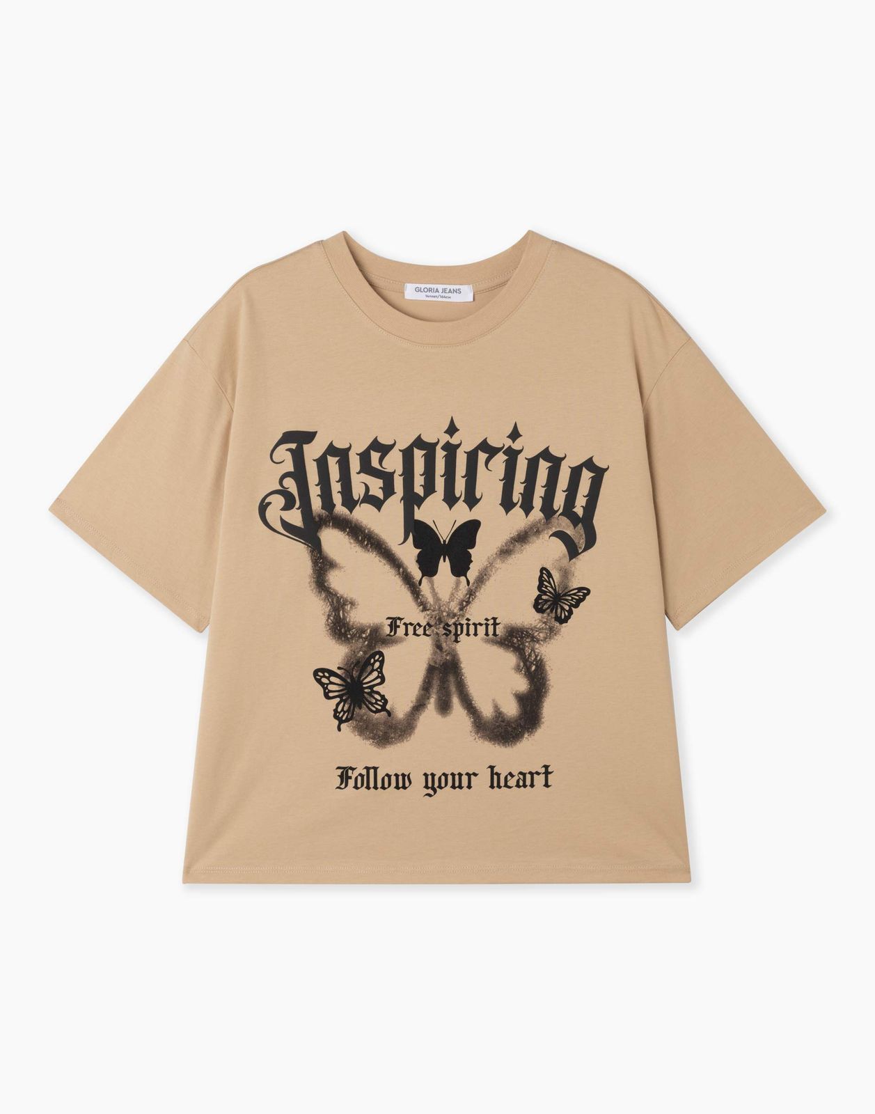 

Футболка для девочки Gloria Jeans GKT025353 бежевый 14+/164, GKT025353