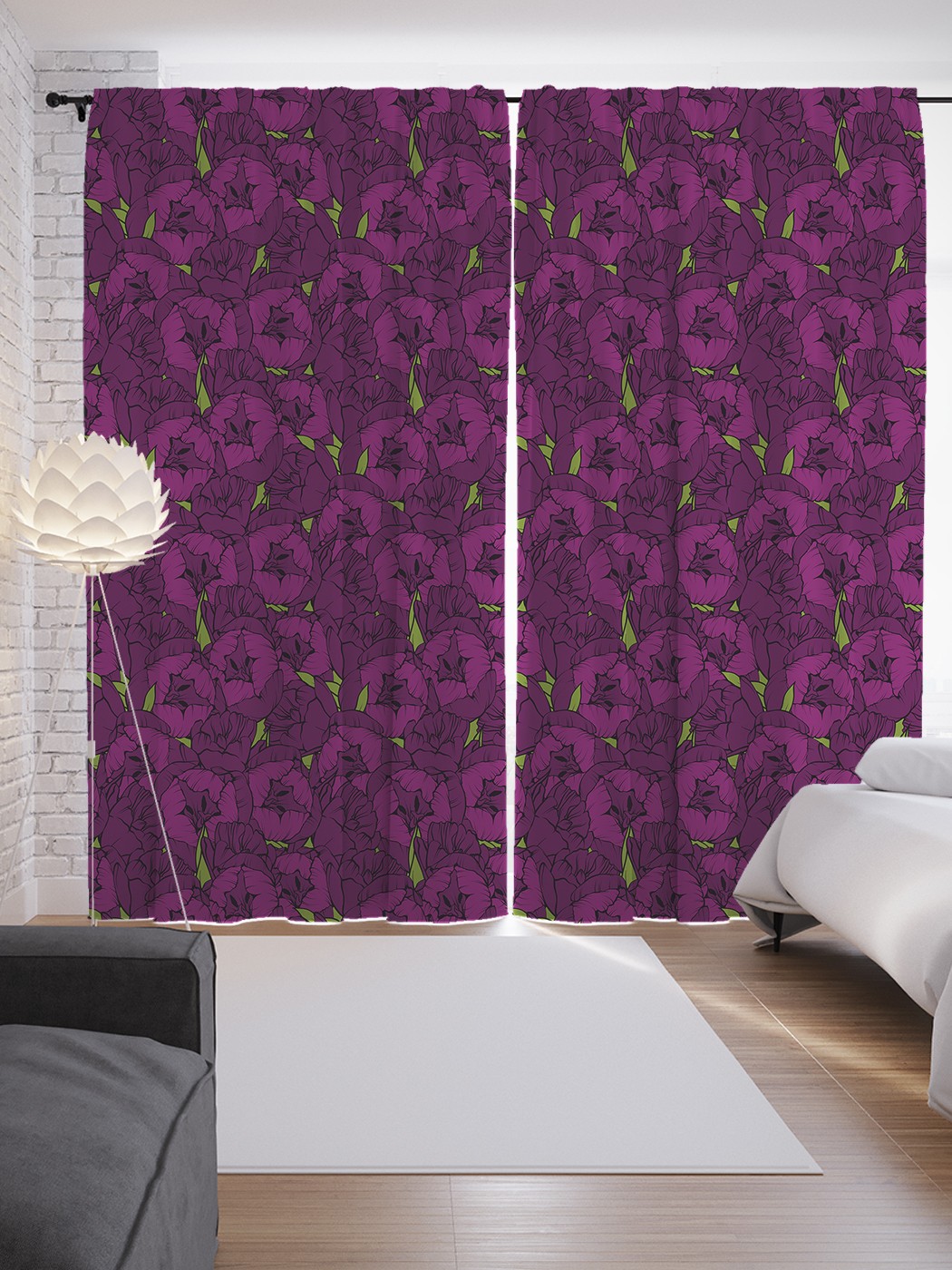 

Шторы JoyArty с фотопечатью "Садовые маки" из сатена, 290х265 см, Садовые маки