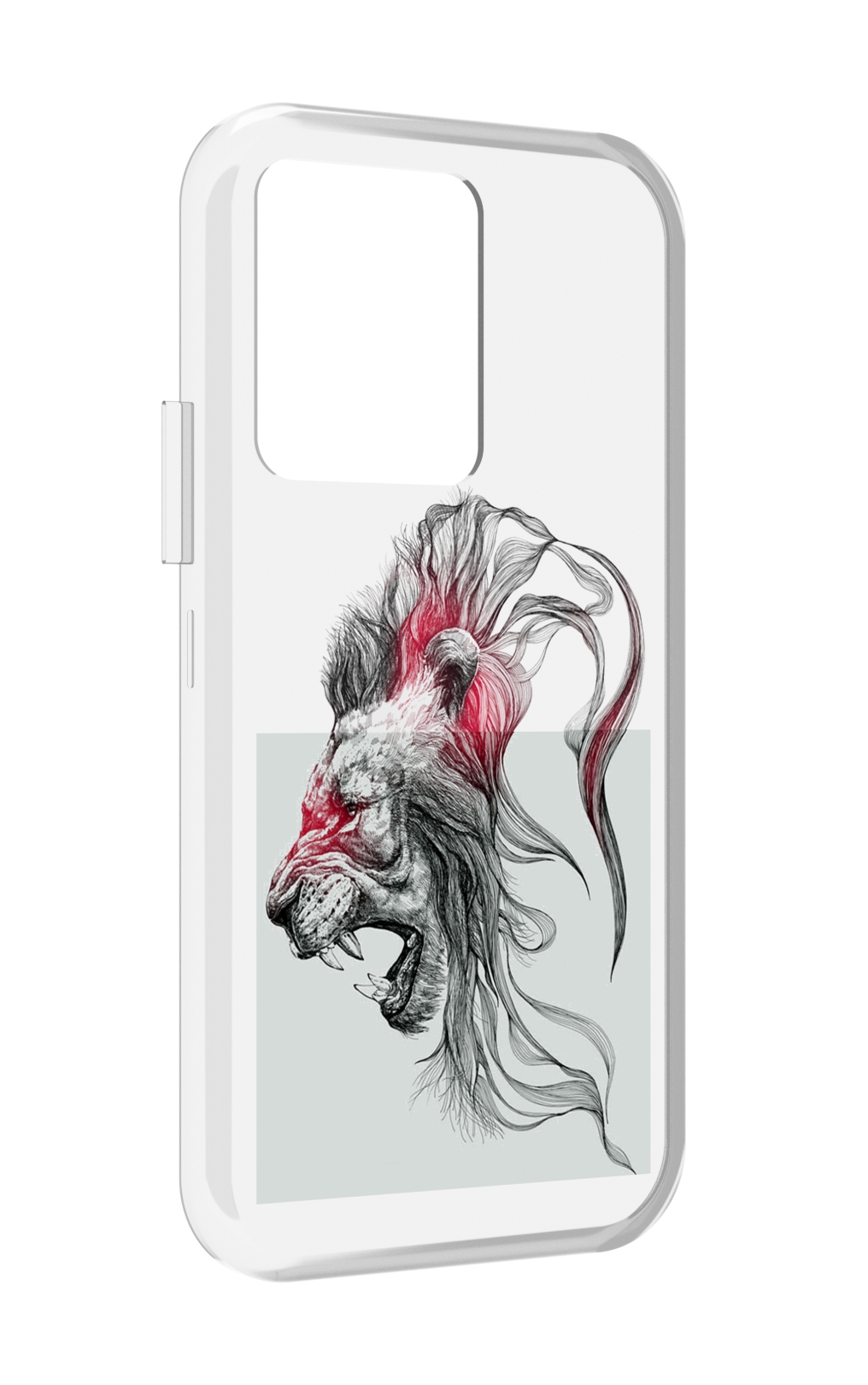 

Чехол MyPads разъяренный лев для Vivo iQOO 10, Прозрачный, Tocco