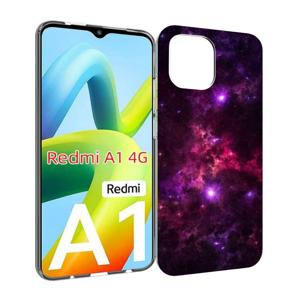 

Чехол Mypads Фиолетовый-Космос-С-Облаками Для Xiaomi Redmi A1, Прозрачный, Tocco
