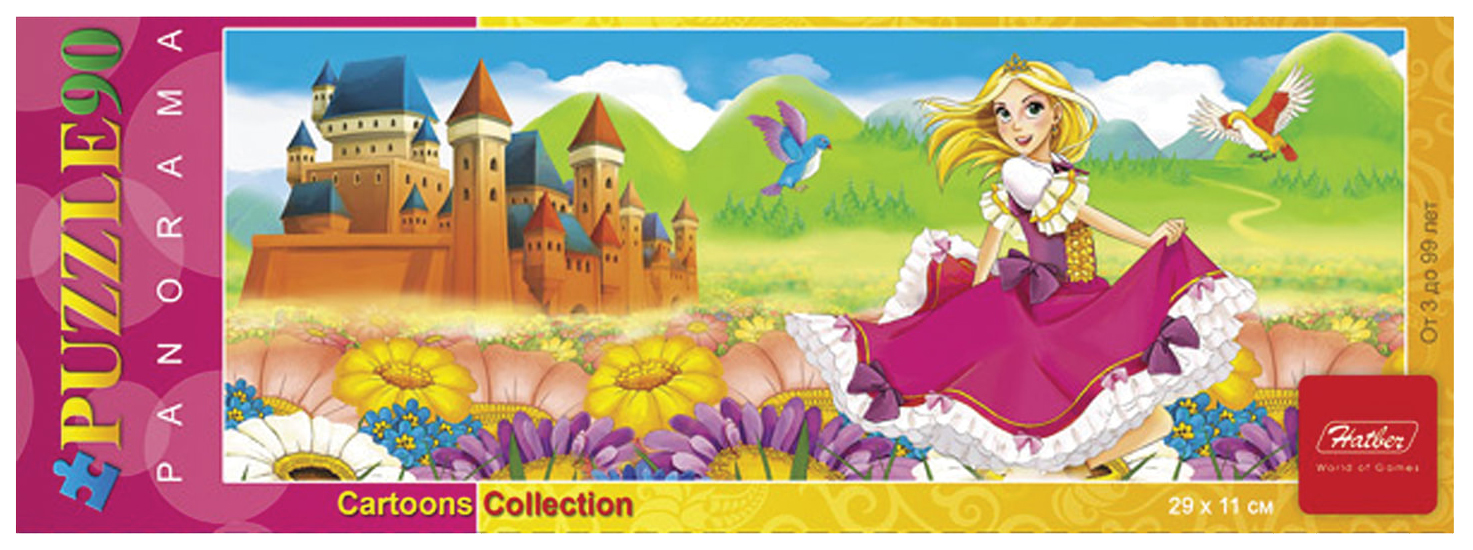 

Пазл Hatber Панорама Милая принцесса 90ПЗ4_09190 90 элементов