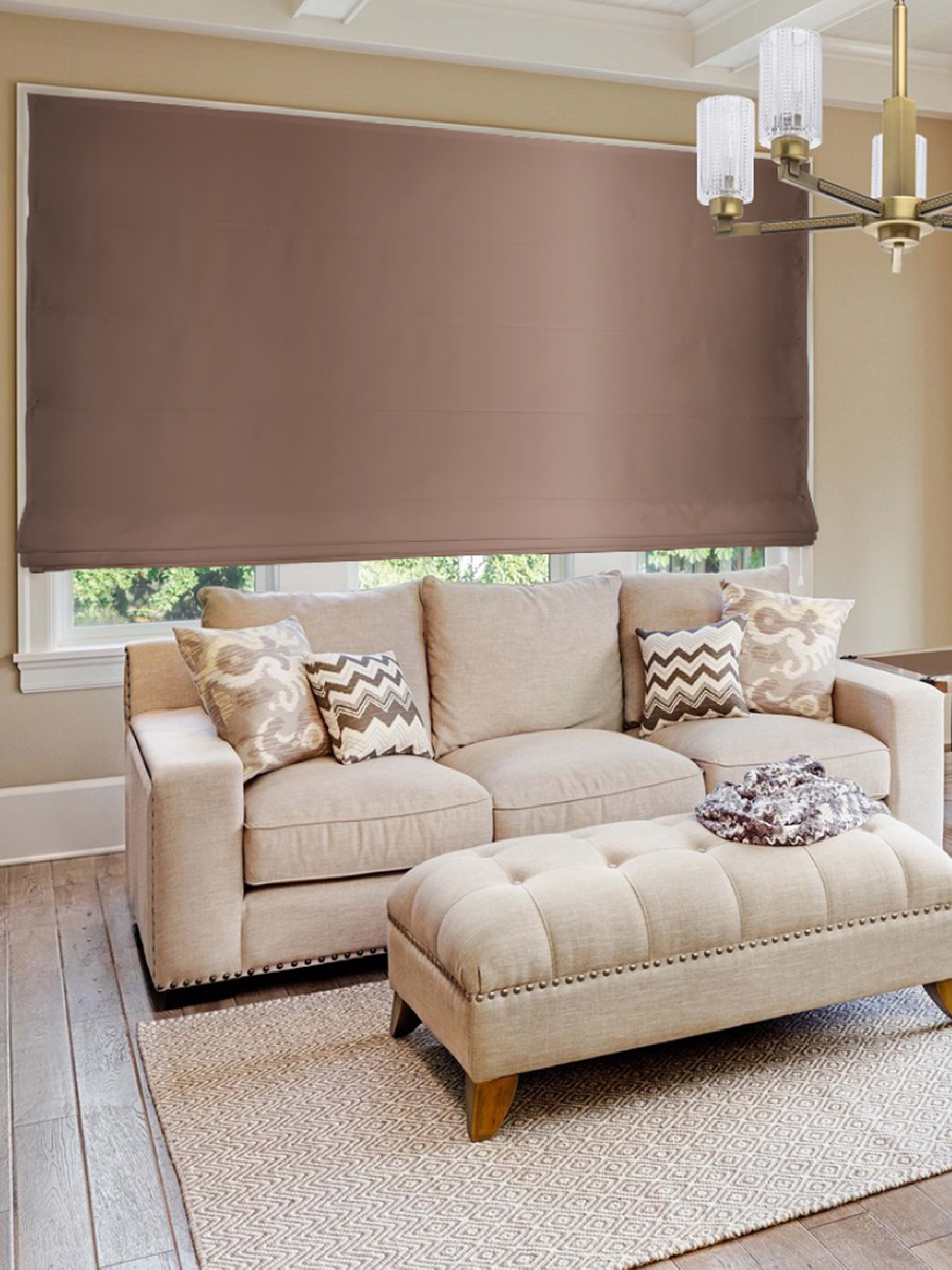 Римская штора Eskar Avery 100х160 см коричневый