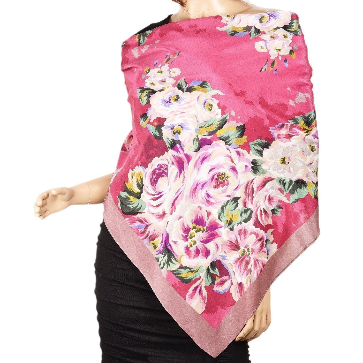 Платок женский Павлопосадские платки 0023407 розовый, 89х89 см