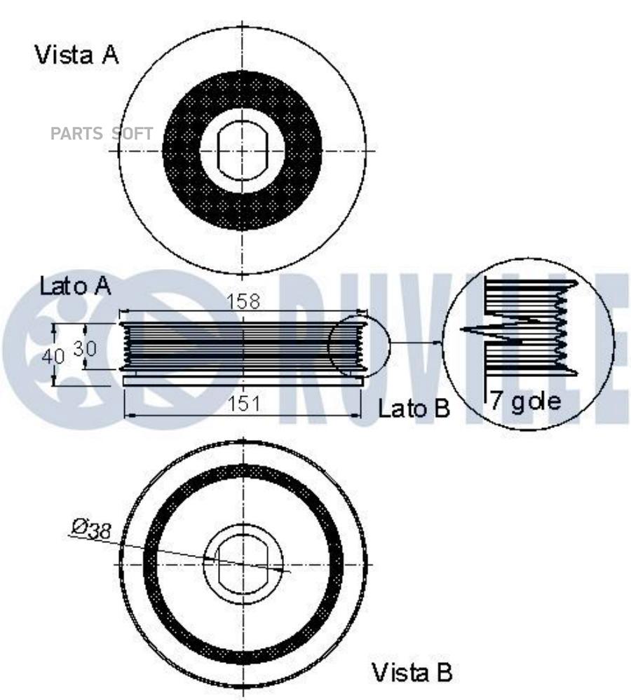 Шкив Коленвала Renault Megane/Laguna/Espace, Nissan X-Trail/Qashqai 2.0 Dci 07>