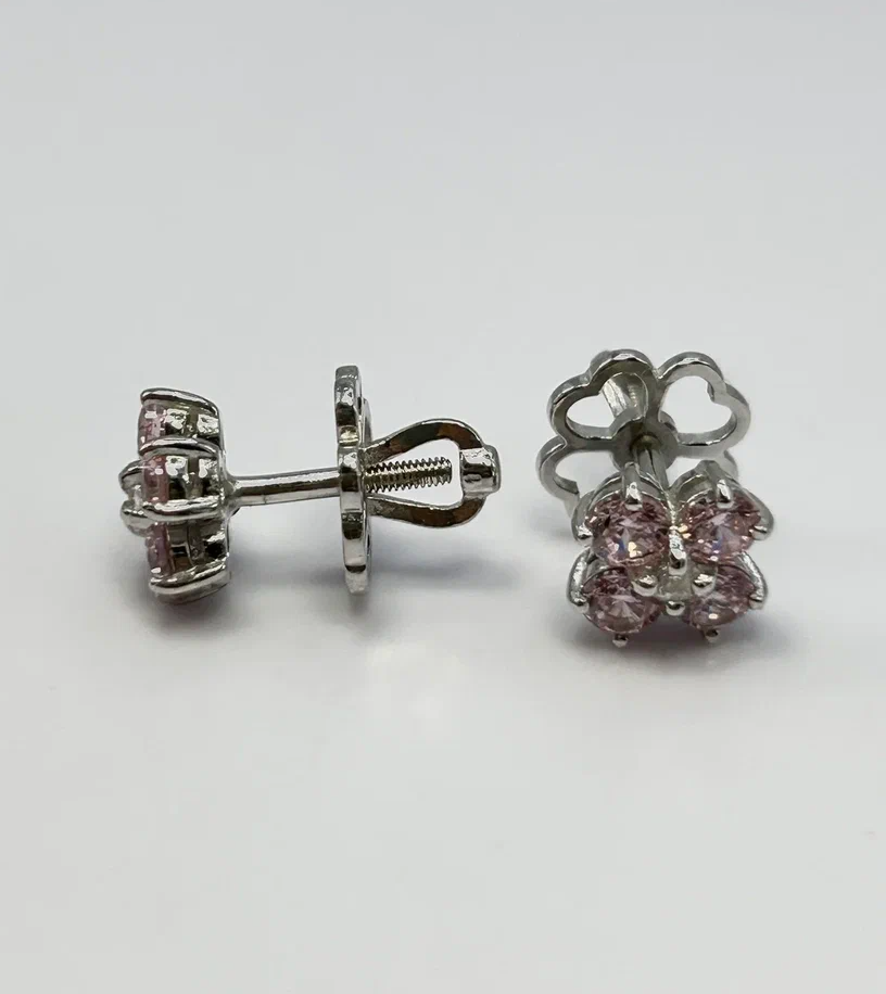 

Серьги пусеты из серебра Argentum Z2-10495, фианит, Z2-10495