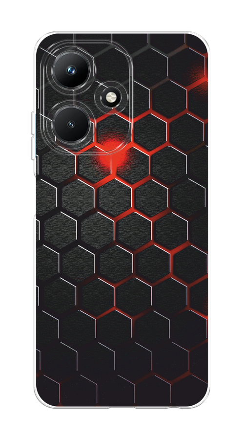 

Чехол Awog на Infinix Hot 30i "Фон соты красные", Красный;черный, 3104150-1