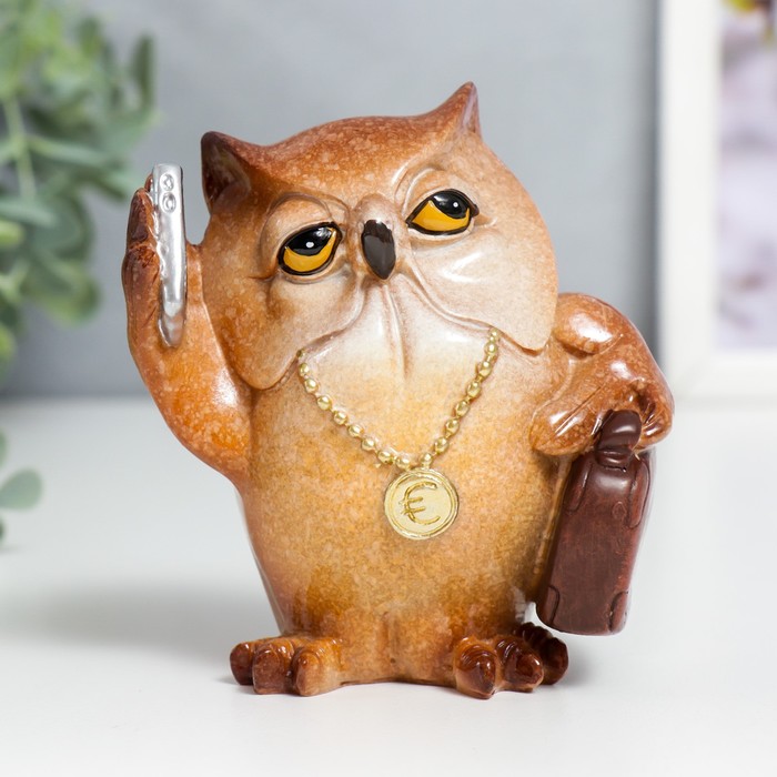 

Сувенир полистоун лак "Филин - Бизнесмен" 9,5х6х8,8 см, Коричневый