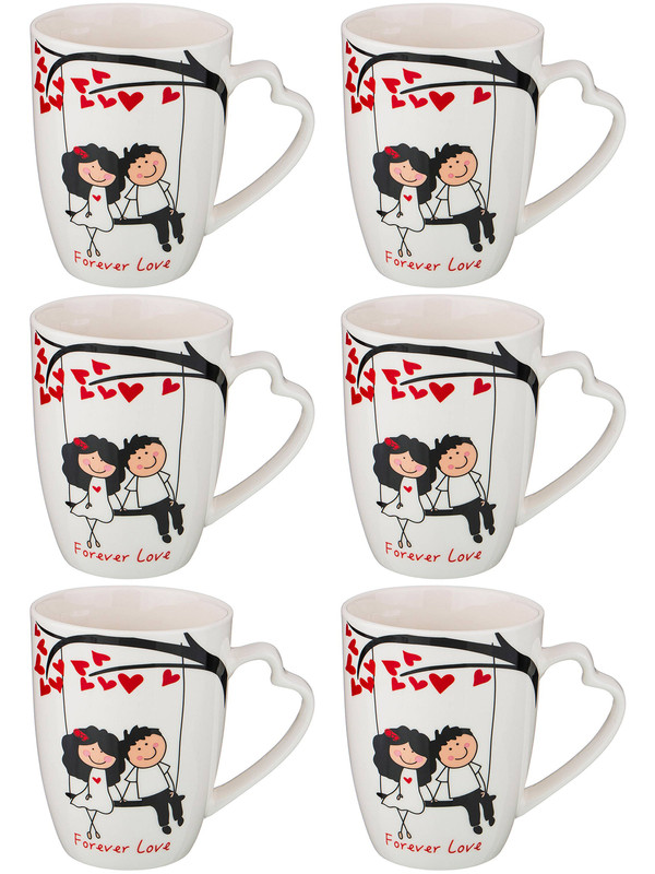 

Набор кружек 12 шт Lefard Forever love 380 мл 260-509, Белый