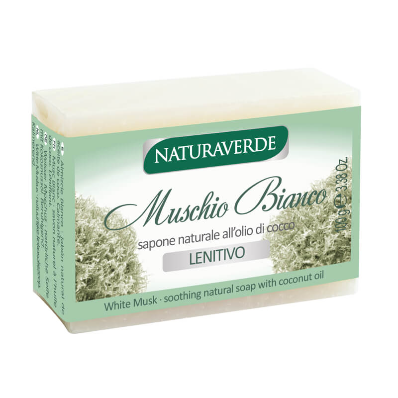 Мыло для рук Naturaverde белый мускус, кусковое, 100 г мыло для рук naturaverde с аргановым маслом кусковое 100 г