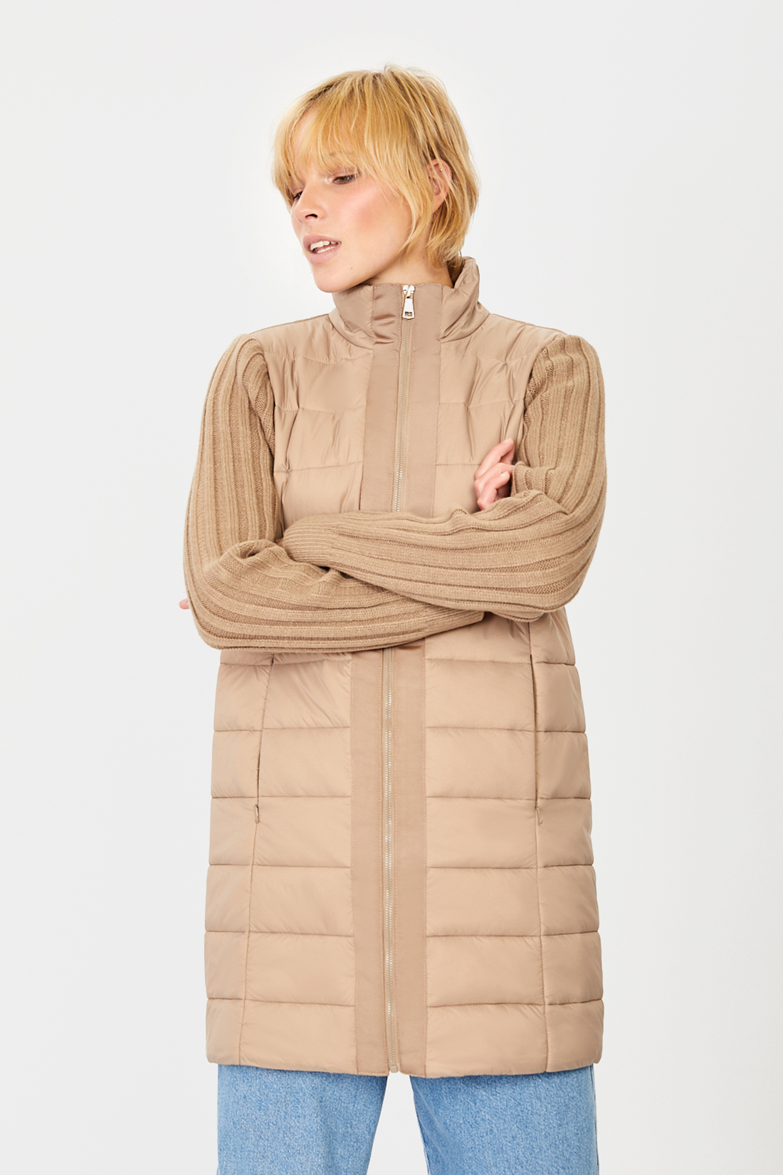 

Куртка женская Baon B031573 бежевая L, B031573
