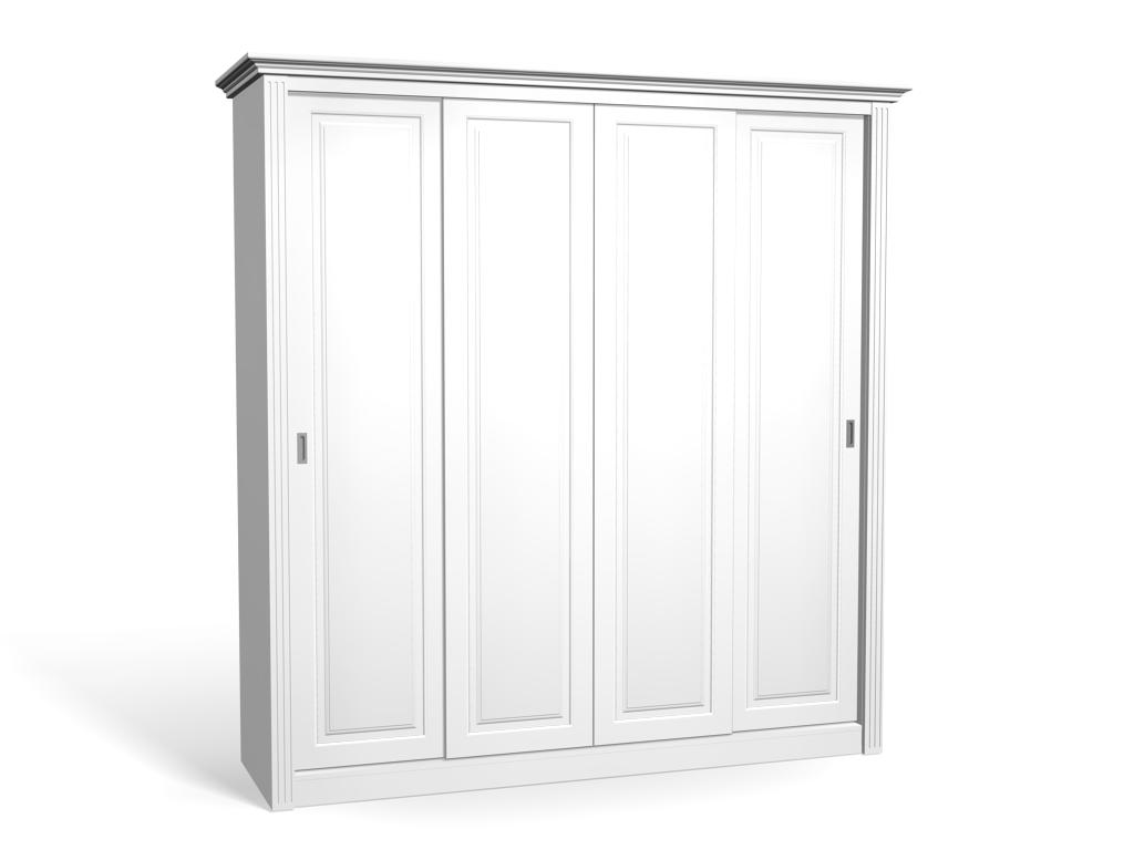 

Шкаф-купе Классика-21 МДФ для одежды трёхдверный 220x220x60 Мегамебель, Белый, Классика-21