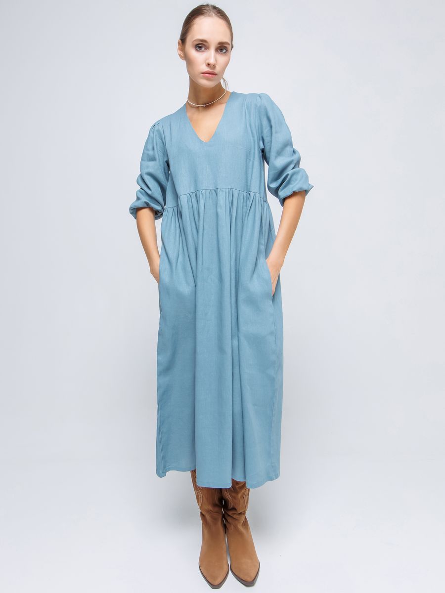 Платье женское Line Textile МЭРИ голубое 42-46 RU
