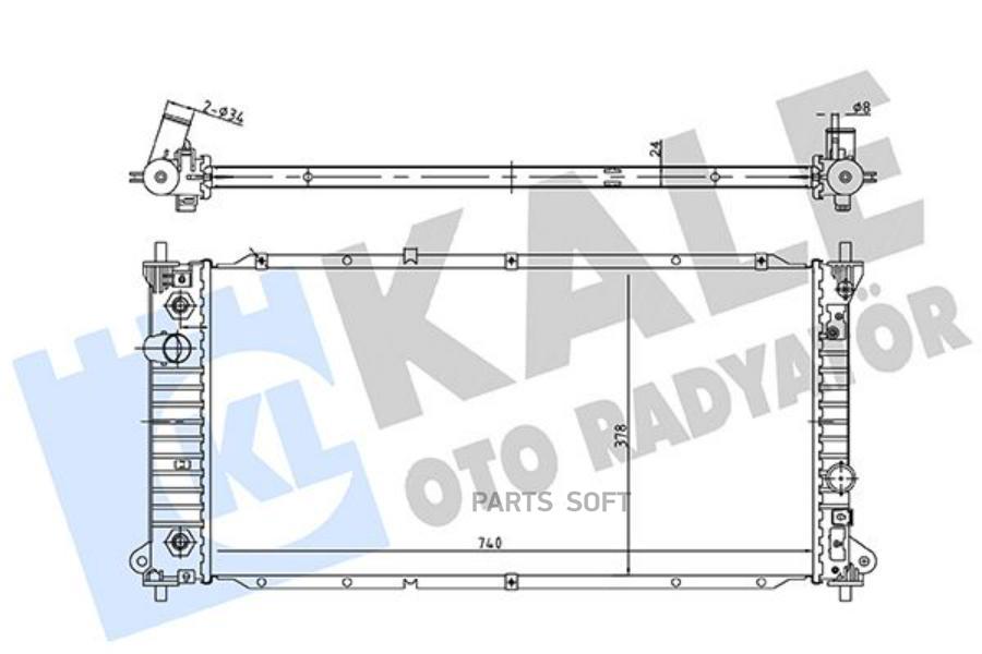 

Радиатор Охлаждения Для А/М Ssangyong New Actyon/Korando C (10-) At Паяный KALE арт. 36235