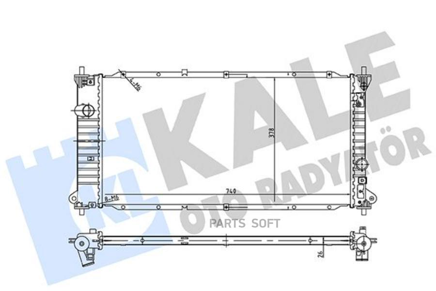 Радиатор Охлаждения Для АМ Ssangyong New ActyonKorando C 10- Mt Паяный KALE арт 36235 21508₽