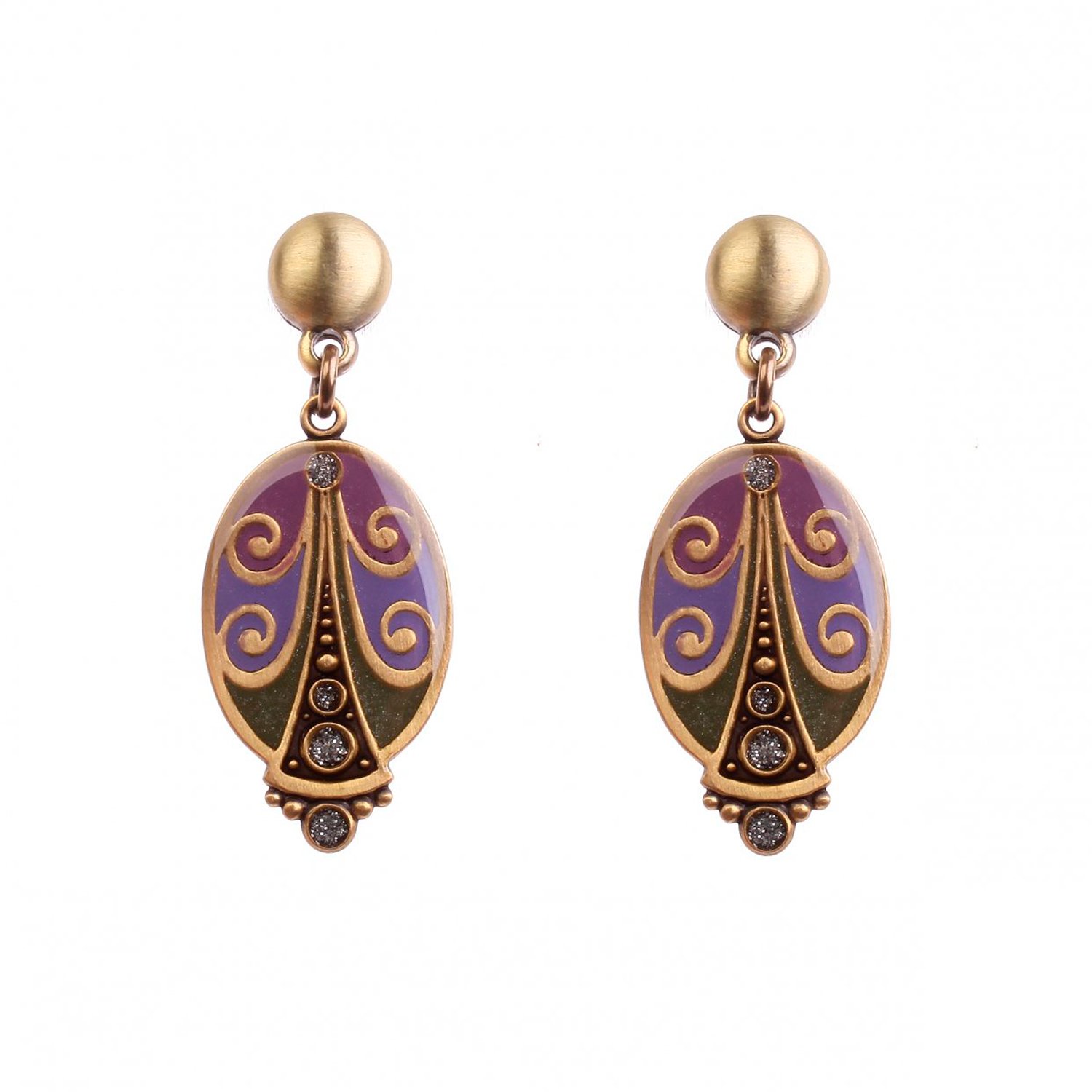 

Серьги из бижутерного сплава/бронзы с эмалью Clara Bijoux A59973.3T V/G, A59973.3T V/G