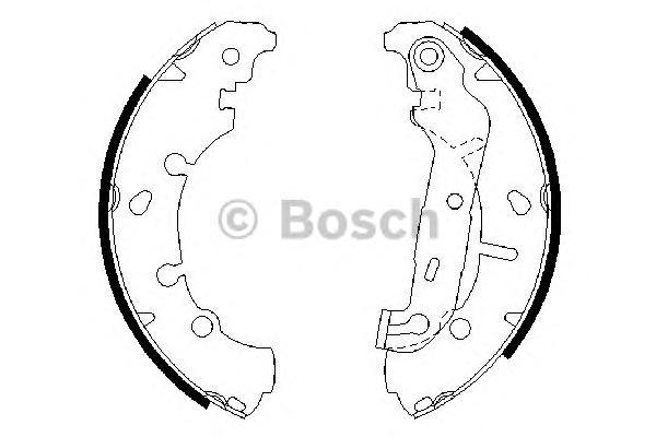 

Тормозные колодки Bosch барабанные для Mazda II/Ford Fiesta V, Fusion 986487599