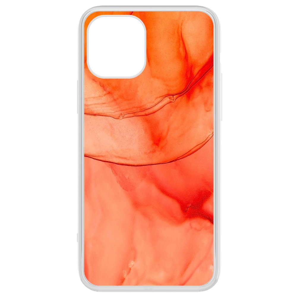 

Чехол-накладка Krutoff Clear Case Абстракт оранж для iPhone 12/12 Pro, Прозрачный