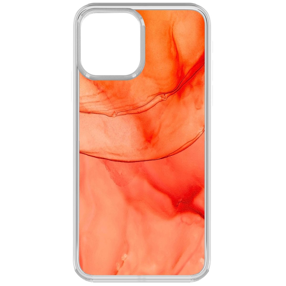 

Чехол-накладка Krutoff Clear Case Абстракт оранж для iPhone 13, Прозрачный