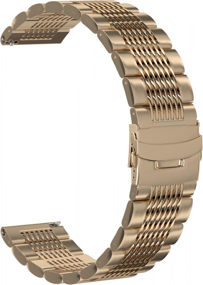 

Ремешок металлический GSMIN Demi 22 для Honor Watch Magic (Золотистый)