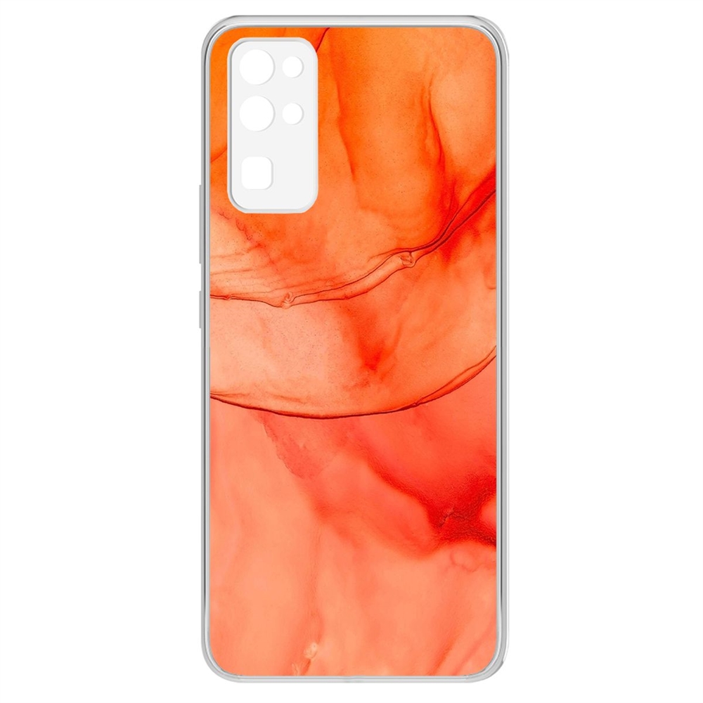 

Чехол-накладка Krutoff Clear Case Абстракт оранж для Honor 30