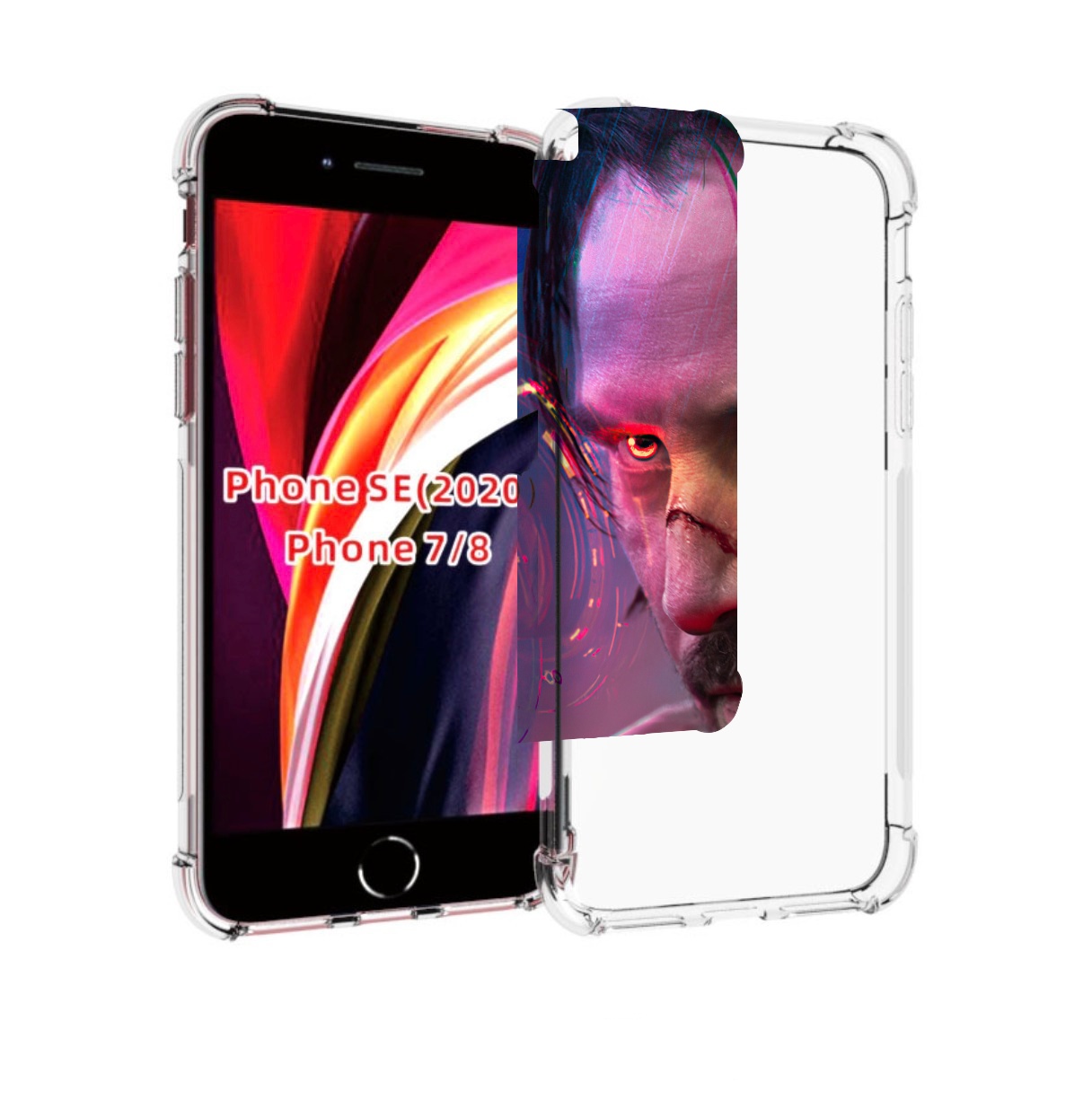 

Чехол MyPads cyberpunk 2077 Джонни Сильверхенд для iPhone 7 4.7 / iPhone 8, Прозрачный, Tocco