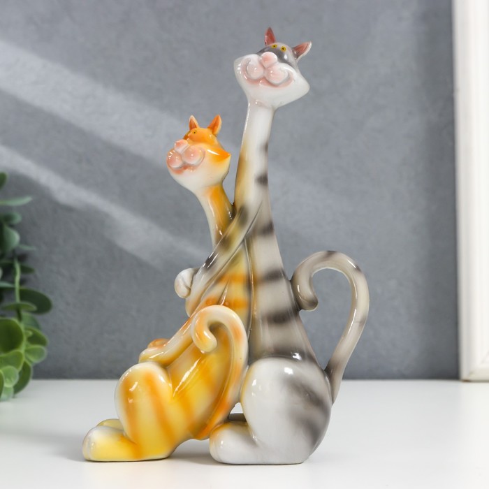

Сувенир полистоун обнимашки "Кот и кошка - доверие" 16,5 см