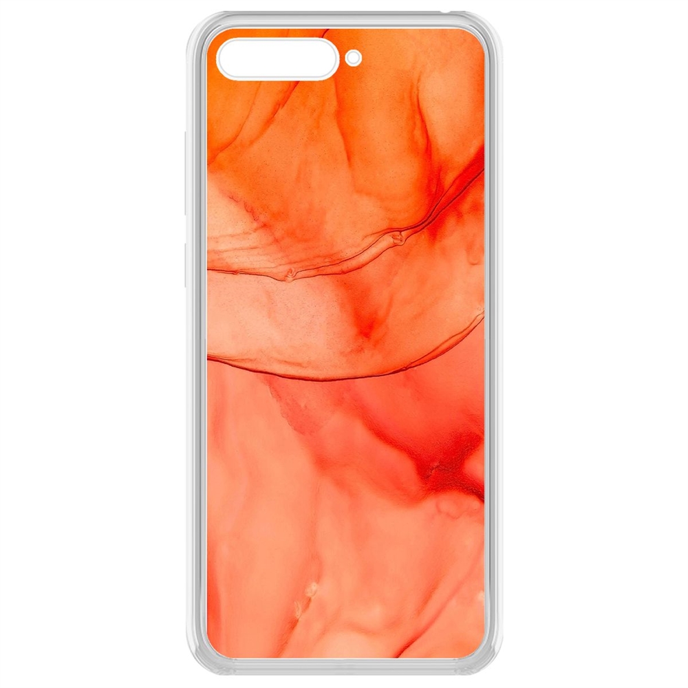 

Чехол-накладка Krutoff Clear Case Абстракт оранж для Huawei Y6 (2018)