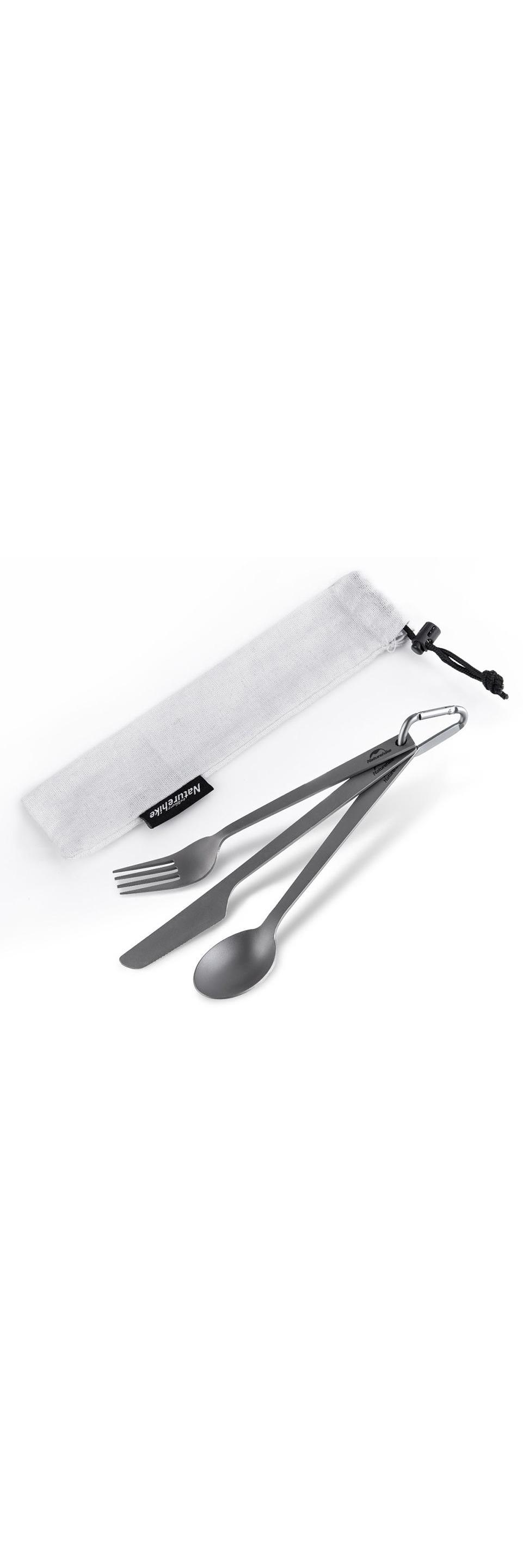 Столовые Приборы Naturehike Tzd11 Titanium Cutlery Set Titanium (Б/Р) 2024