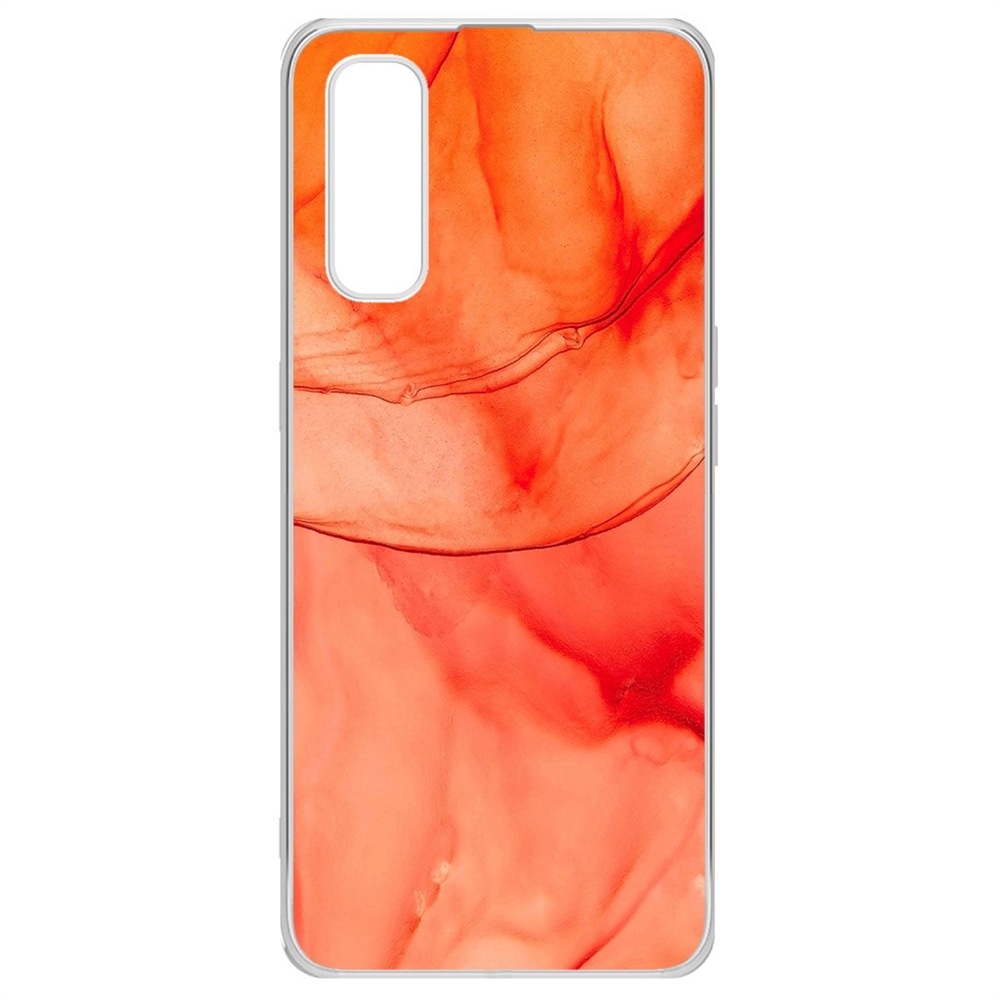 

Чехол-накладка Krutoff Clear Case Абстракт оранж для OPPO Find X2, Прозрачный
