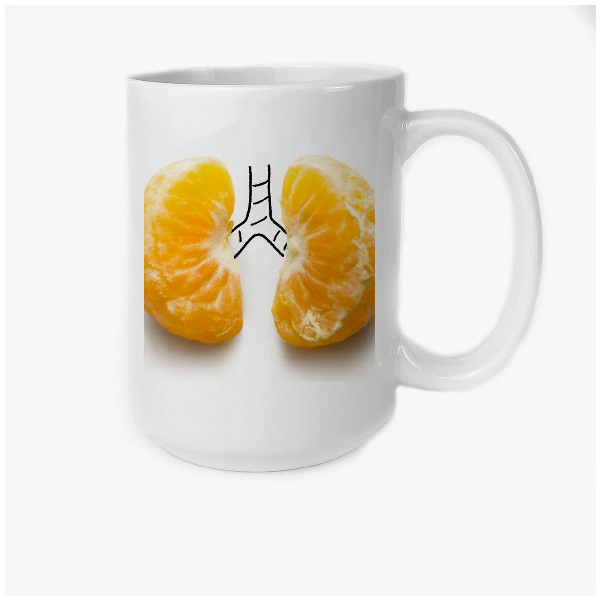 

Кружка CoolPodarok Легкие из мандаринок