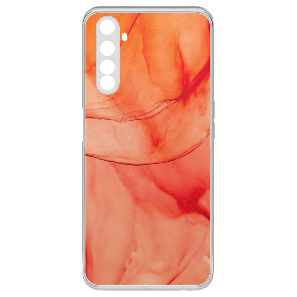 

Чехол-накладка Krutoff Clear Case Абстракт оранж для Realme 6