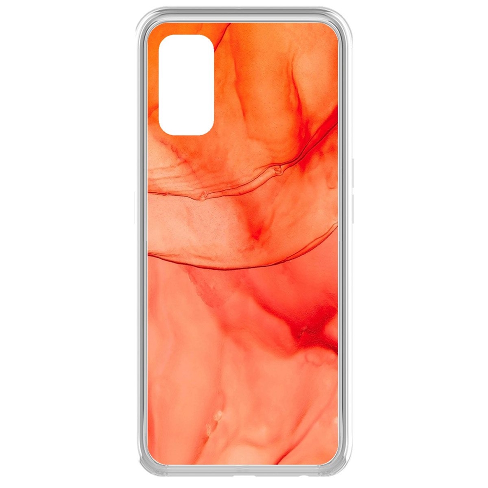 

Чехол-накладка Krutoff Clear Case Абстракт оранж для Realme 7 Pro