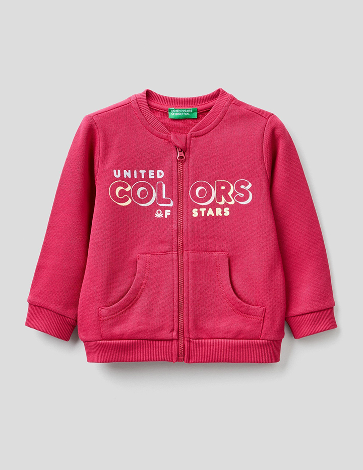 фото Толстовка для девочек benetton цв. фиолетовый р.80 united colors of benetton