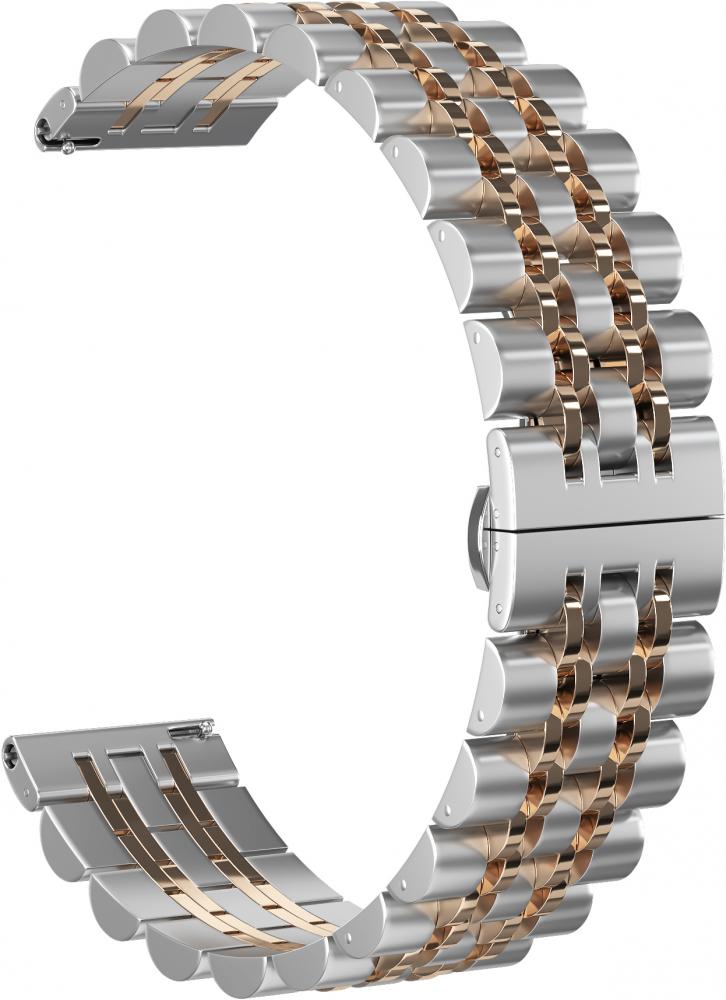 

Ремешок металлический GSMIN Elegy 20 для Honor Watch ES (Серебро-розовое золото)
