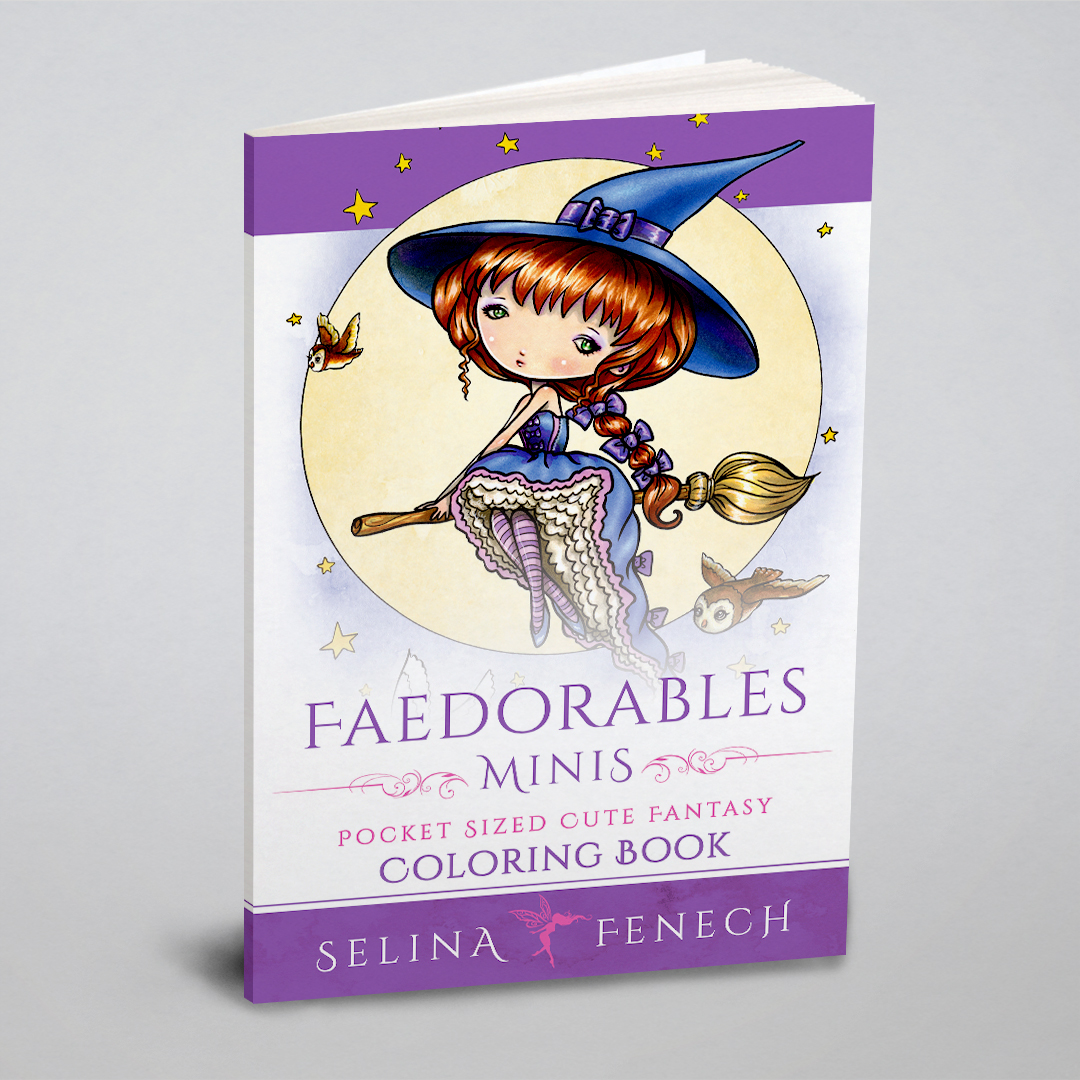 

Faedorables Minis - Pocket Sized Cute Fantasy Coloring Book