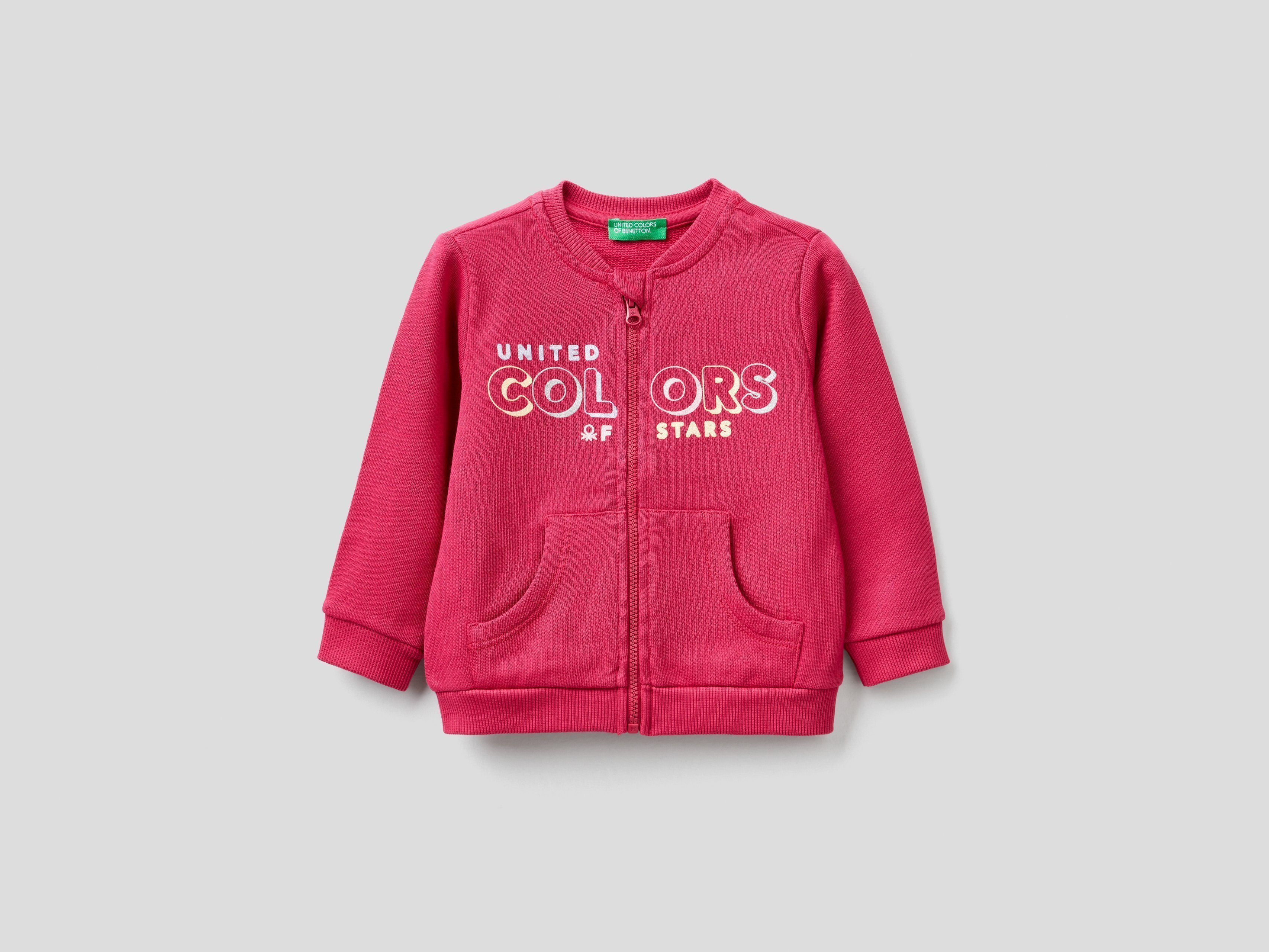 фото Толстовка для девочек benetton цв. фиолетовый р.86 united colors of benetton