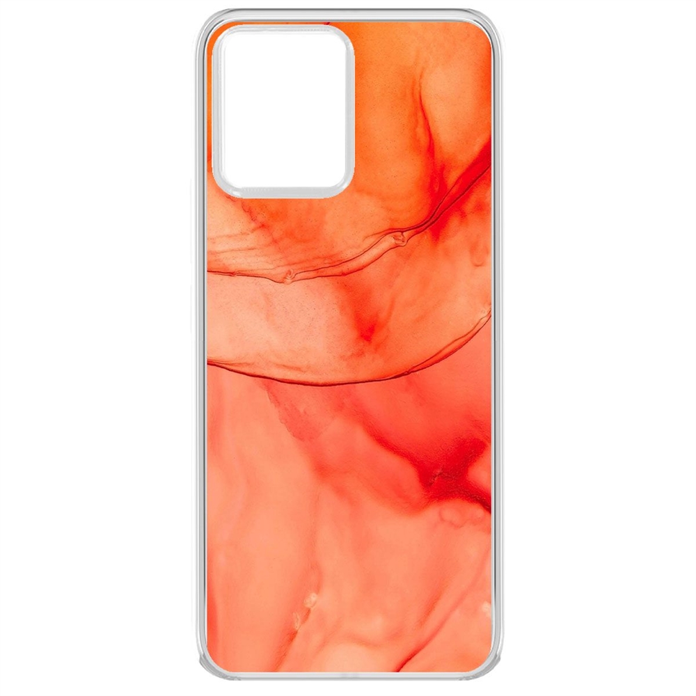 

Чехол-накладка Krutoff Clear Case Абстракт оранж для Realme 8/8 Pro 4G, Прозрачный