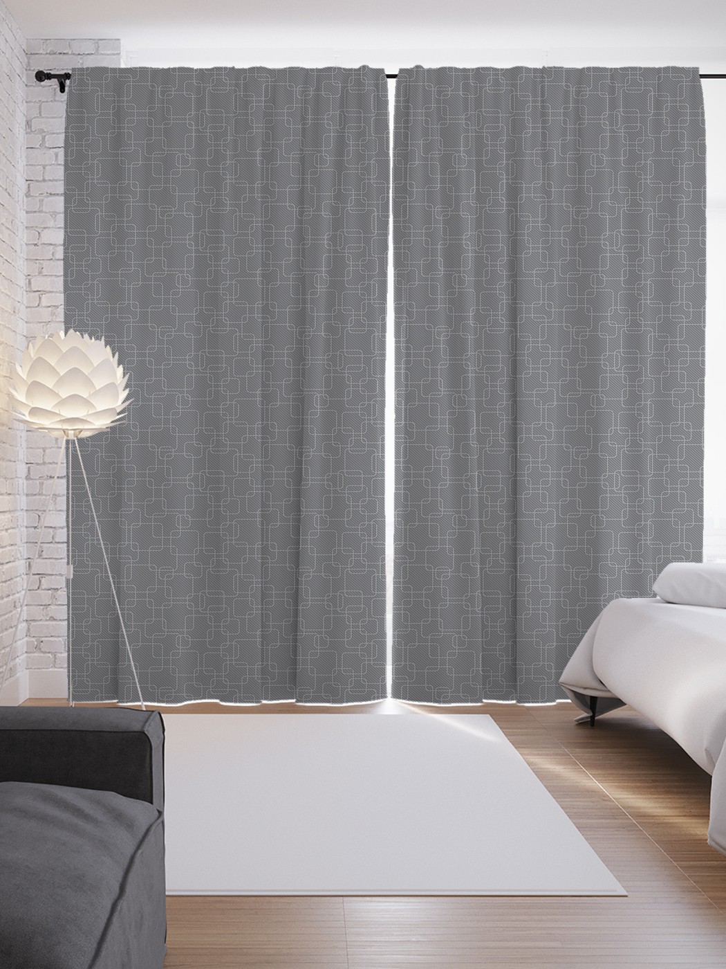 

Шторы JoyArty с фотопечатью "Сеть прямоугольников" из сатена, 290х265 см, Сеть прямоугольников