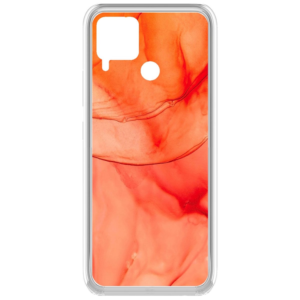 

Чехол-накладка Krutoff Clear Case Абстракт оранж для Realme C15