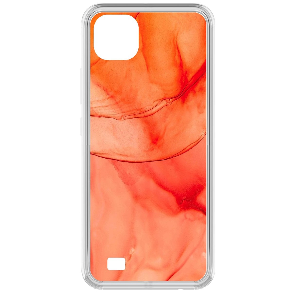 

Чехол-накладка Krutoff Clear Case Абстракт оранж для Realme C20, Прозрачный