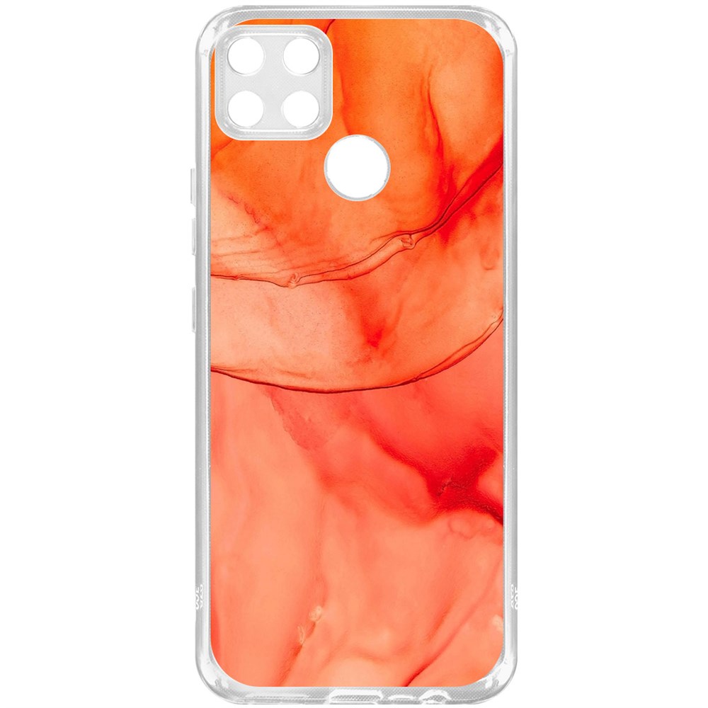 

Чехол-накладка Krutoff Clear Case Абстракт оранж для Realme C25