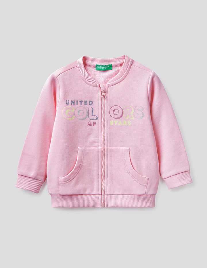 фото Толстовка для девочек benetton цв. розовый р.80 united colors of benetton