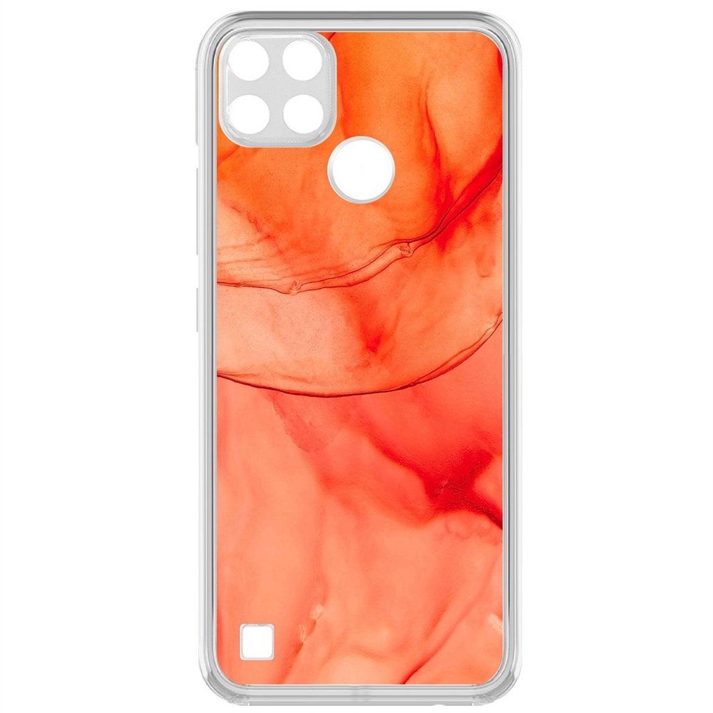 

Чехол-накладка Krutoff Clear Case Абстракт оранж для Realme C25Y, Прозрачный