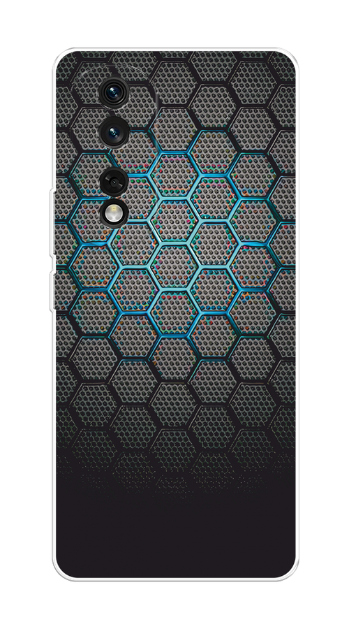 

Чехол Awog на Honor 80 Pro "Бирюзовые соты", Бирюзовый;синий;черный, 6120450-1