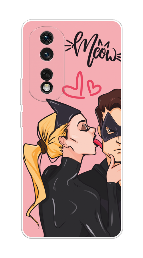 

Чехол Awog на Honor 80 Pro "Kiss of Cat Woman", Розовый;черный;бежевый, 6120450-1