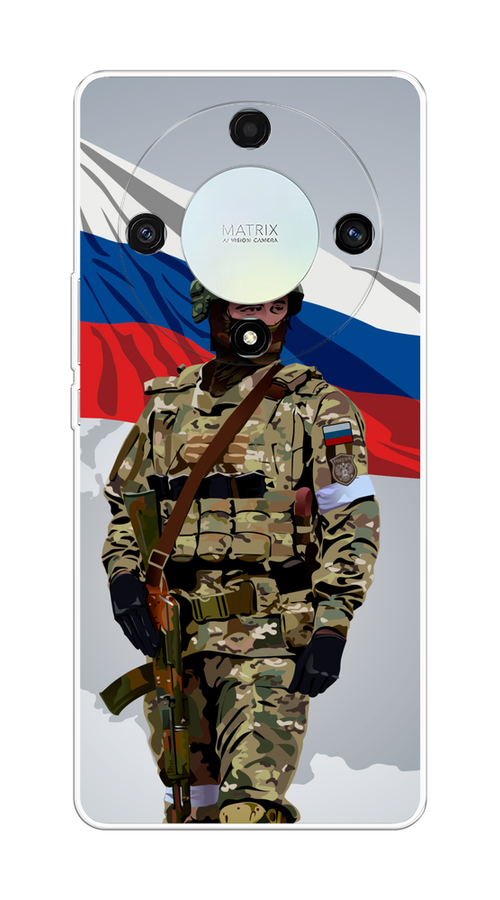 

Чехол Awog на Honor X9A "Солдат с флагом", Белый;синий;красный;зеленый, 6120850-1