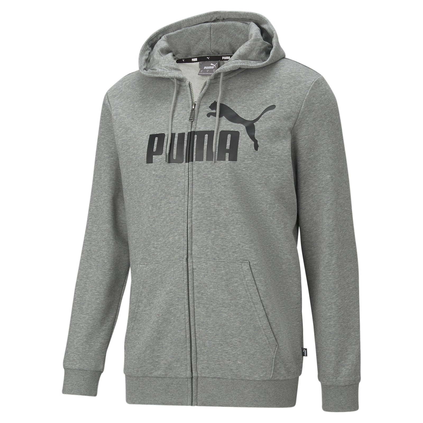 фото Толстовка мужская puma ess big logo fz hoodie tr серая s