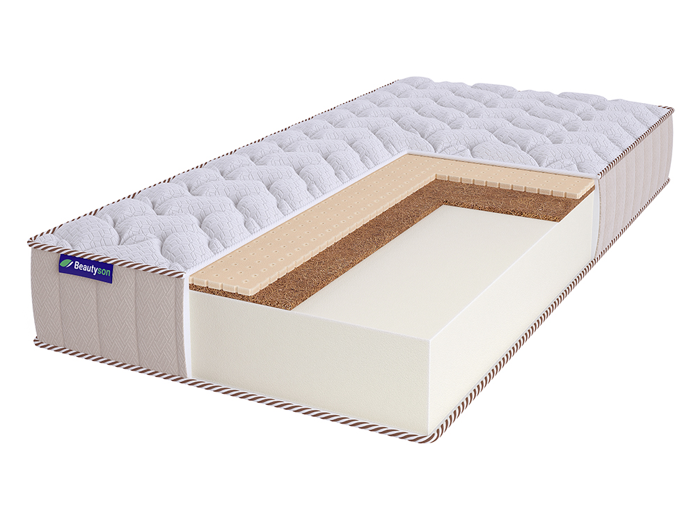 

Матрас BeautySon FOAM HARD 14 Mix LUX 75х185, Белый, FOAM HARD 14 Miх LUх