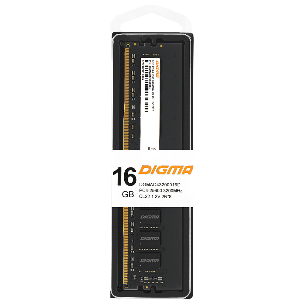 Оперативная память DIGMA (DGMAD43200016D), DDR4 1x16Gb, 3200MHz