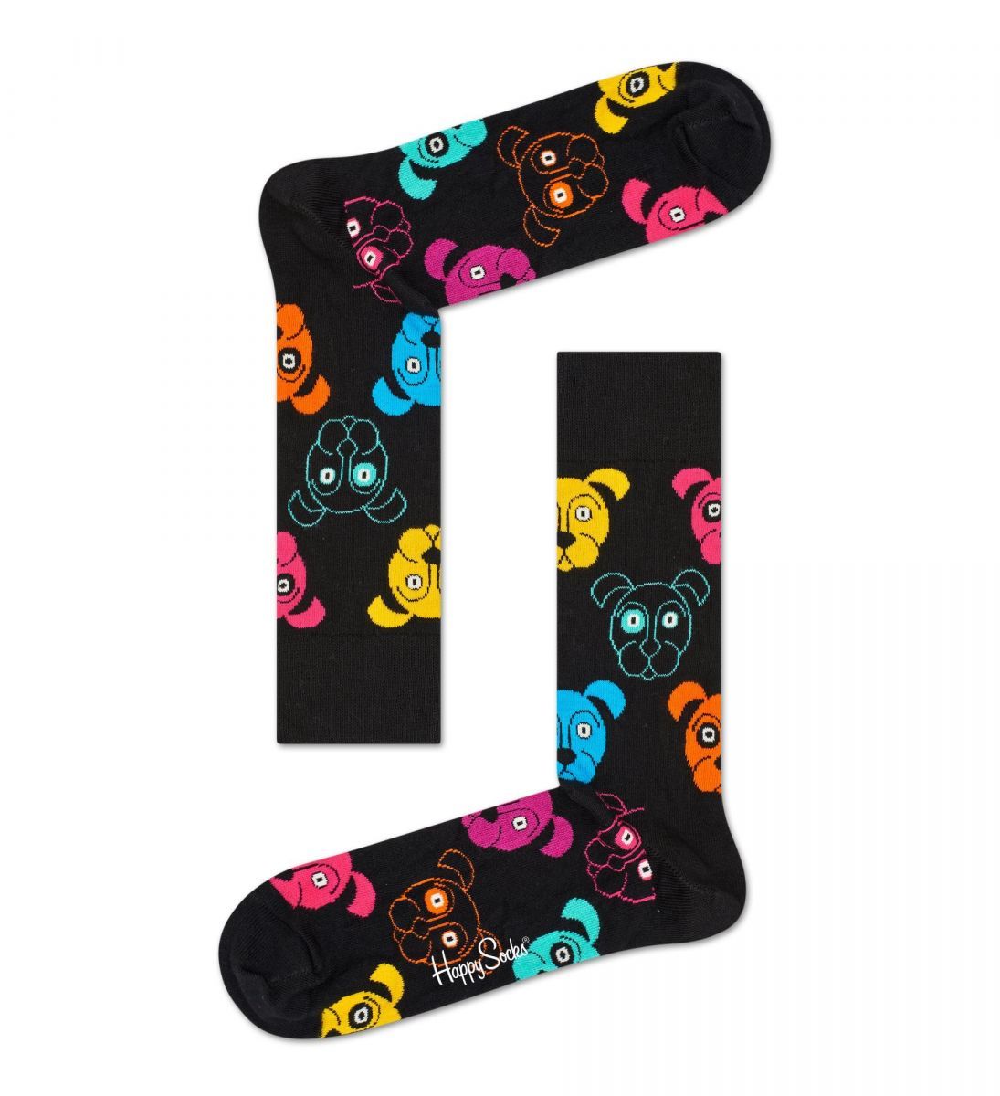 

Носки унисекс Happy Socks DOG01 9050 черные 25, Черный, DOG01 9050